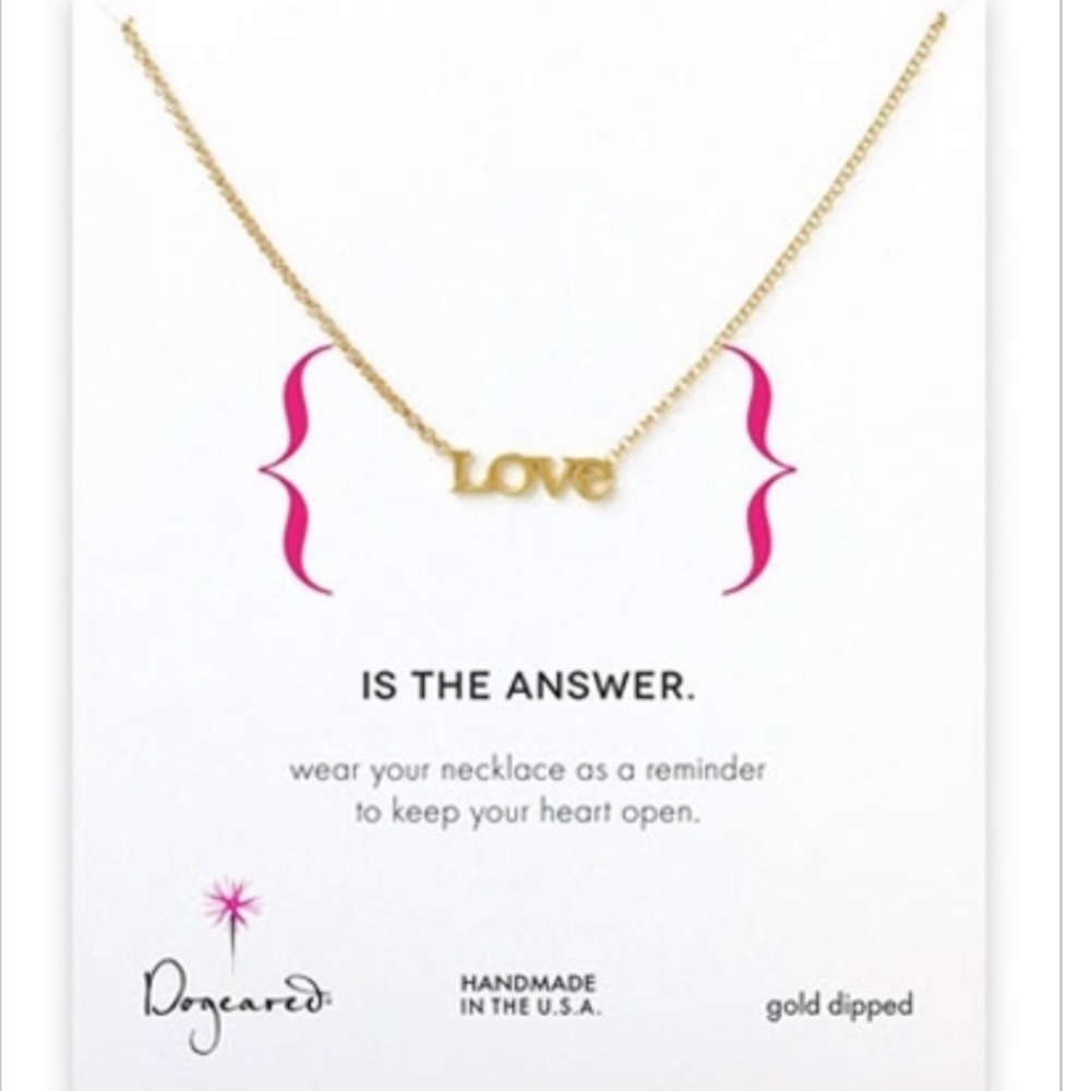 Dogeared “love” necklace